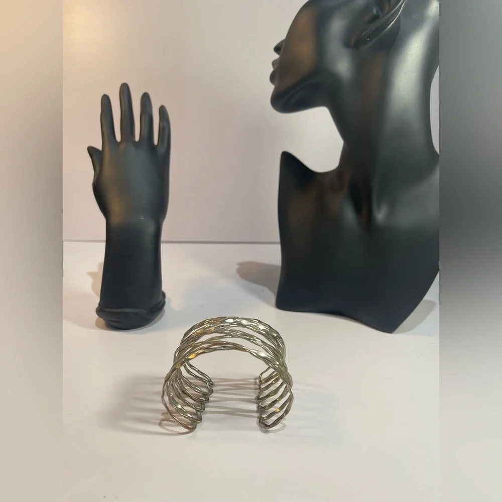 Brass Tone Cuff Bracelet… Adjustable